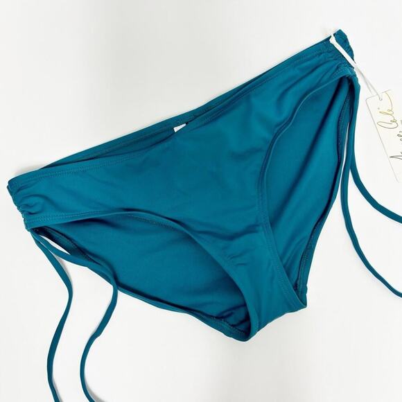 ANNE COLE WOMEN'S ALEX SOLID SIDE TIE ADJUSTABLE BIKINI SWIM BOTTOM SIZE MEDIUM - Picture 3 of 7